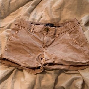 american eagle khaki stretch shorts